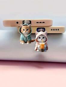 1pc New 2D Flat Acrylic Dust Plug, Compatible With Apple Lightning & Type-C Oval Interface, Suitable Gift