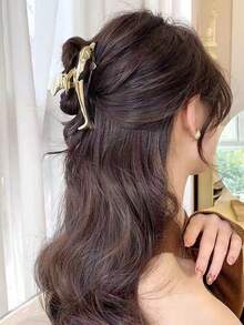 海豚设计发爪 波西米亚风动物耳朵爪夹 发夹 发颚夹 发夹 发夹 接发夹 - 銀色 - 查看 8