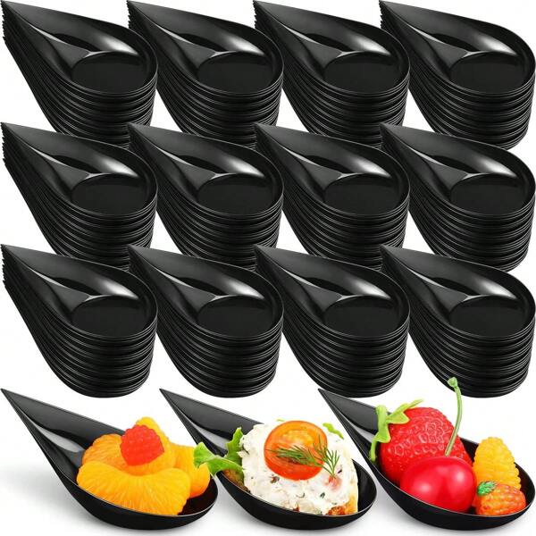 Mini Tasting Dishes, Appetizer Plates, Dessert Cups & Spoons, Suitable For Wedding Party, Back To School, Snacks, Desserts, Cakes, Ice Cream