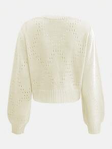 Korean Style Casual Boho Holiday Party Vintage Women Old Money Style Cute Airport Streetwear Country Concert Going Out Tops, Cosplay Halloween Costume, Halloween 2025 Sexy Witch Costume Going Out, Fall Women, Back To School Y2K, Country Concert, Fall Winter For Women, Goth Steampunk Women, Boho Holiday Party Work V-Neck Floral Embroidery Single-Breasted Hollow Regular Casual Versatile Fashion Knitted Cardigan