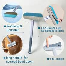 2-In-1 Pet Hair Remover Brush - Washable And Reusable, Suitable For Dog Hair On Carpets And Sofas,Hanging Storage, Comes With A Small Brush - Multicolor - View 9