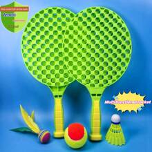 Multipurpose Tennis/Badminton/Pickleball/Table Tennis Racket Set, Indoor/Outdoor Rebound Training Ball, No Need To PEAK Up Balls, Sport Racket Grip