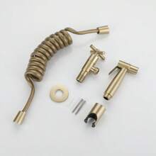 SUS304 Stainless Steel Bidet Shower Hygienic Shower Wall Toilet Bidet Sprayer Cold Water Brushed Gold Handheld Toilet Bidet Sprayer