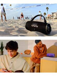 JBL Altavoz Bluetooth portátil, resistente al agua y a los golpes, Charge 6, sonido Pro audaz, mejora de sonido por IA, 28 horas de reproducción, batería portátil incorporada, correa desmontable resistente - Verde azulado negro - Ver 12