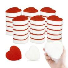 6个/2个/1个心形海绵清洁器，适用于厨房、洗碗、洗锅、浴室清洁，是送给长辈的理想礼物 - 紅白愛心 - 查看 8