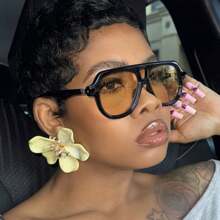 1 Stück modische orange Pilotenbrille für Damen, vielseitig einsetzbar für Fotografie & Accessoires, Sommer