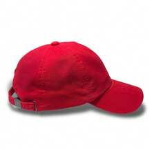 Unisex Dad Hat In 100% Cotton Twill With Curved Brim And Custom Embroidery - Don't Suffocate The Artist! - Đỏ - Xem 2