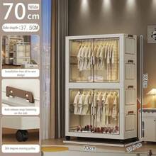 5/4/3/2/1 Tier Luxury Hanging Wardrobe Closet, Easy Assembly Bedroom Clothes Storage Cabinet, Rental Home Kids Armoire