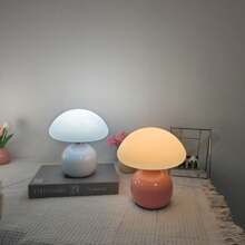 1 Piece, Modern LED Decorative Desk Lamp, Cream Style, USB Power Supply, Button Switch, Tri Color Lighting, Adjustable Brightness, Mushroom Shaped Desk Lamp, Suitable For Dormitory, Study, Reading And Home Decoration Night Lights, Can Be Used As Valentine's Day And Birthday Gifts