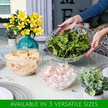 Disposable 48 Ounce Round Crystal Clear Plastic Serving Bowls With Lids Party Snack Or Salad Bowl, Chip Bowls, Snack Bowls, Candy Dish, Salad Container Pack Of 8 - 珊瑚橙 - 查看 7