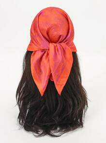 1 pièce Foulard carré imprimé simple de 70 cm, nouveau bandana de printemps pour femmes, ceinture de taille polyvalente, accessoire pour cheveux, foulard à la mode pour la tête