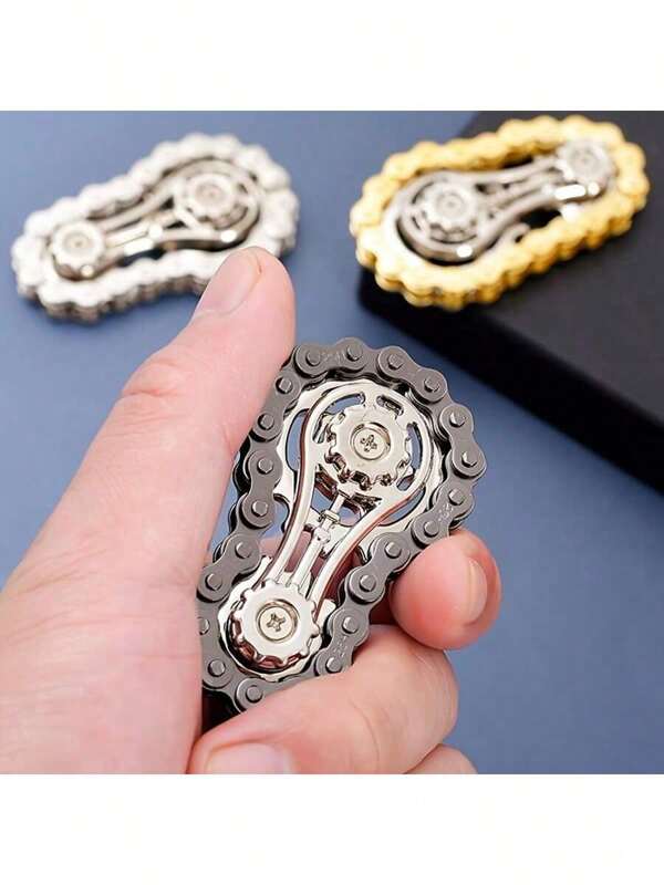 1pc Stainless Steel Gear , Creative Wheel Design, Adult Stress Relief Finger Toy, Precision Mechanical Rotator, Restless, Sensory Toy, Helps Focus And Relaxation, Office Toy | Exquisite Design | Durable Finger Spinner, Toy