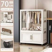 5/4/3/2/1 Layer New Wardrobe Closet Organizer For Children/Baby Clothes, Plastic Foldable Storage Cabinet For Women Storage Organizer Travel Essentials Back To School Dormitory Storage