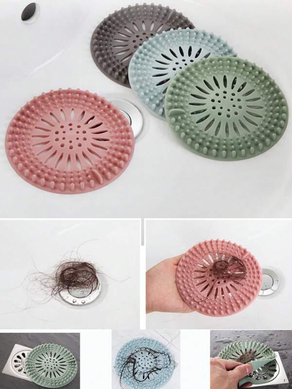 Multicolor Sink Silicone Floor Drain Pipe Cover Bathroom Drain Pipe Anti-Block Filter Sewer Outlet Filter Kitchen Cleaning Basin Filter Multifunctional Household