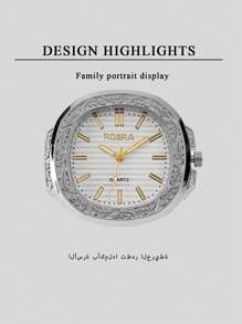 Um design de pulseira com textura de Damasco com características do Oriente Médio, um relógio de uso diário muito prático, comum e discreto, um relógio de quartzo com função de cronometragem estável