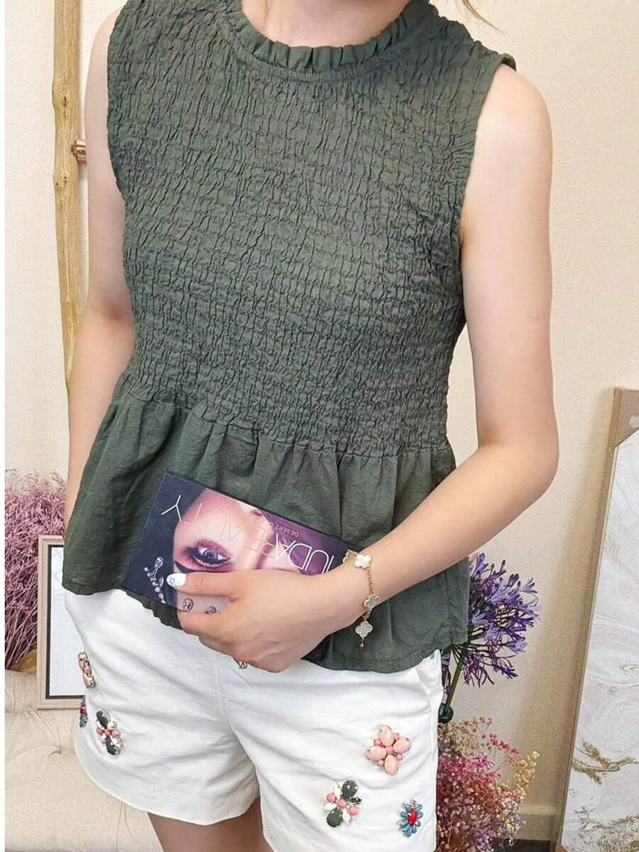 Camiseta para mujer sin manga y con goma , talla unica para una S/M  nueva coleccion de verano .