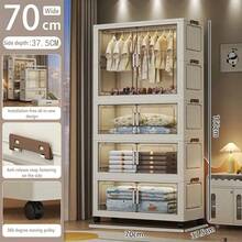 5/4/3/2/1 Layer Freestanding Folding Wardrobe, Thickened Storage Cabinet, Home/Bedroom Simple Wardrobe, Baby/Kids Clothes Closet - Multicolor - View 27