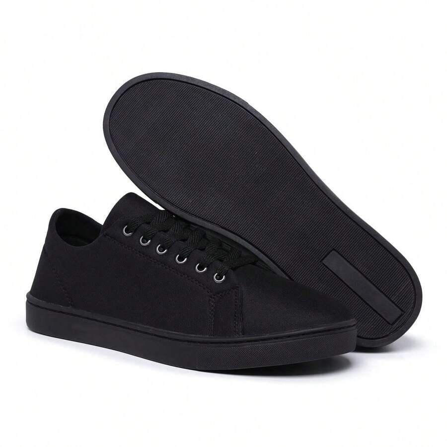 Men's Casual Skate Sneakers Lightweight Soft Sneakers - Black - View 1