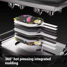 HTPICK 3K Carbon Fiber 1-Piece Badminton Racket, Short Thick Frame For Training & Competition - Multicolor - View 4