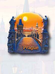 1pc Czech Prague Fridge Magnet - Travel Souvenir Gift, 3D Magnetic Sticker Creative Home Decor, Ins Style Magnets, Gifts For Friends - Multicolor - View 12