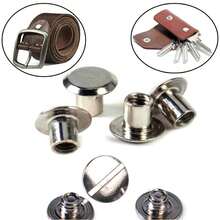 20pcs Leather Craft Solides Nail Bolt Bookkeeping Round Head Screw Strap Rivets Screw For Luggage Clothe,Bag,Shoe 5/6.5/8mm - Multicolor - View 8