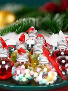 Christmas Tree Ornament, Christmas Booze Balls, Xmas Fillable Drink Tree Ornaments, Water Bottle, Bulbs Shape Christmas Decoration, Clear Christmas Ball Bell Pendant, Home Party Decor 10PCs 5PCs Christmas Christmas Decorations Christmas Pajamas Christmas Gifts Christmas Decor