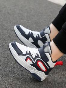 Sneaker di mezza altezza in pelle per ragazzi/giovani, scarpe da ginnastica con lacci stile moda semplice bassa, casual, classiche, versatili, adatte per la primavera e l'autunno