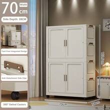 Armario de almacenamiento para niños de 5/4/3/2/1 niveles, organizador plegable para sala de estar/dormitorio con gran capacidad, multifuncional para ropa de bebé - Multicolor - Ver 11