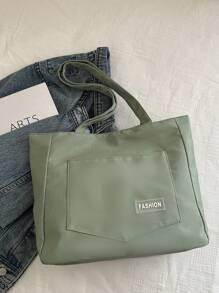 Bolso de hombro minimalista, bolso cruzado de mujer de nicho popular, bolso de tela de color liso para uso casual y de viaje