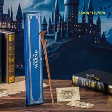 Warner Bros 1 Pieza Juego de Varita de Harry Potter - Varita de Hermione, Varita fabricada con resina finamente detallada con un núcleo de acero en su interior, perfecta para disfraces de Halloween, actuaciones en el escenario, cosplay y juegos de roles. Presentada en una caja de regalo de lujo con estampado de lámina azul, incluye un boleto de "Correo Lechuza" con estampado de lámina de ida y vuelta. Un artículo de coleccionista ideal y un regalo pensativo.