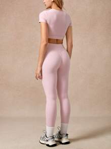 NcmRyu Women's Sexy Sporty Design Short Sleeve Loose Comfortable Pants Sports Suit, Spring & Summer