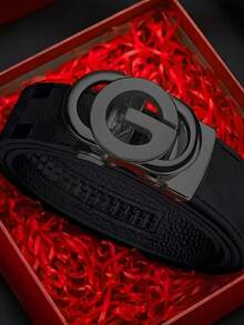 1 pieza Cinturón de moda para hombre con hebilla de metal, diseño versátil adecuado para esposo, hombre, familiares, para la vida diaria y ocasiones formales, material de cuero auténtico, hebilla de metal casual, de negocios, novio, esposo, padre, regalo para hombres, uso diario, moda, adolescente, al aire libre, vacaciones, atlético, viaje, calle, bohemio, otoño vintage, otoño, Halloween, accesorios de otoño-invierno, adecuado para adolescentes, jóvenes, hombres, casual, al aire libre, atlético, vacaciones, regalos de graduación, cumpleaños, uso diario