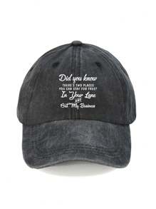 1pc "Did You Know" Printed Baseball Cap, Breathable Sunproof Fashion Unisex Hat, Suitable For Travel, Outdoor Sports