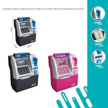 Hucha con monedas reales, caja electrónica digital de ahorro con tarjeta de débito, dispensador de efectivo, identificador de monedas, calculadora de saldos, caja con cerradura con contraseña como regalo de vacaciones/cumpleaños