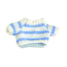 Nuevo accesorio de llavero con suéter de punto a rayas adecuado para ropa de muñeca Labbubu de 17 cm, regalo para fiesta de cumpleaños infantil