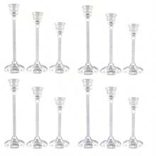 1pc/3pcs/12pcs European Style Acrylic Candle Holders, Dining Table Candle Cups, Wedding Decor, Candlelight Dinner, Fashionable Acrylic Candle Accessories