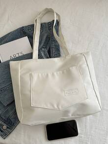 简约单肩包，小众斜挎包，纯色休闲通勤手提包，女士