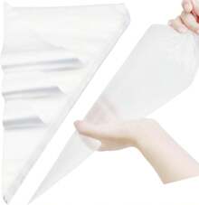 100pcs/ 200pcs, Disposable PP Piping Bag, Durable Plastic Frosting Bag For Kitchen And Dining Room, Christmas Surprise For Dessert Lovers