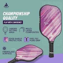 JOOLA Pickleball Paddle Journey And Seneca – Select Fiberglass Or Carbon Fiber Surface – Lightweight Paddles – Control & Power Rackets For Beginners To Intermediates – USAP Approved – Multiple Styles - Màu tím - Xem 5