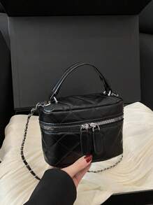 Bolso cuadrado mini súper popular del año, nuevo bolso de mano versátil de unicolor para mujer