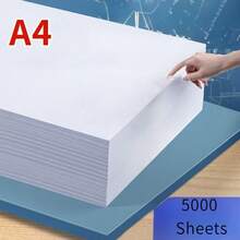 5,000 张 A4 白色双面打印纸、办公复印纸、不出血复印纸、8.5 x 11 英寸、20 磅、92 亮白色学校用品、返校