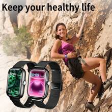 Eytlptoc Multifunctional Smart Watch: (Answer/Dial Calls), Step Counter, Calorie, Multiple Sport Modes, Remote Camera Control, Music Playback Control, Alarm, For Women & Men, 1.85" Full Touch Screen, Wireless Connection To Smartphones, Fashionable Wearable & Lightweight Watch