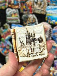 1pc Czech Prague Fridge Magnet - Travel Souvenir Gift, 3D Magnetic Sticker Creative Home Decor, Ins Style Magnets, Gifts For Friends - Multicolor - View 14