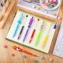 32/15pcs Pensil Otomatis Manik-Manik Terlaris, Pengiriman Acak Berbagai Warna, Aksesoris Perhiasan DIY, Alat Tulis Kreatif, Hadiah Liburan, Manik-Manik Fokus - Set Campuran - View 3
