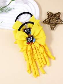 2 buc eleganți de păr cu fundă pentru copii, eleganți decorativi cu desene animate, tablă neagră ABC, accesorii excelente pentru întoarcerea la școală