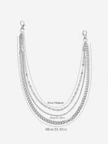 1 Stück Mehrschichtige Hip-Hop Punk Kette, dekorative Hänge Kette, Y2K Punk mehrschichtige Hosen Kette für Jeans Hosen