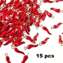[Quantità] Pezzi Vividi Pendenti Multicolore 3D a Forma di Peperoncino Rosso, Adatti per Realizzare Orecchini, Collane, Bracciali e Portachiavi - Accessori per la Realizzazione di Gioielli in Stile Piccante