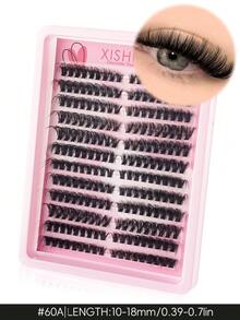 54/192/216/240pcs Cluster Lashes DIY Eyelash Extension C Curl Long Individual Lashes Mixed Tray Faux Mink Lash Clusters Extensions - C - View 13