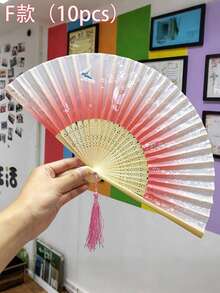 Personalized Wedding Fan/Fringed Wedding Folding Fan/Mass Custom Wedding Party Fan/Wedding Gift Ideas/Ceremony Gifts For - Multicolor - View 34