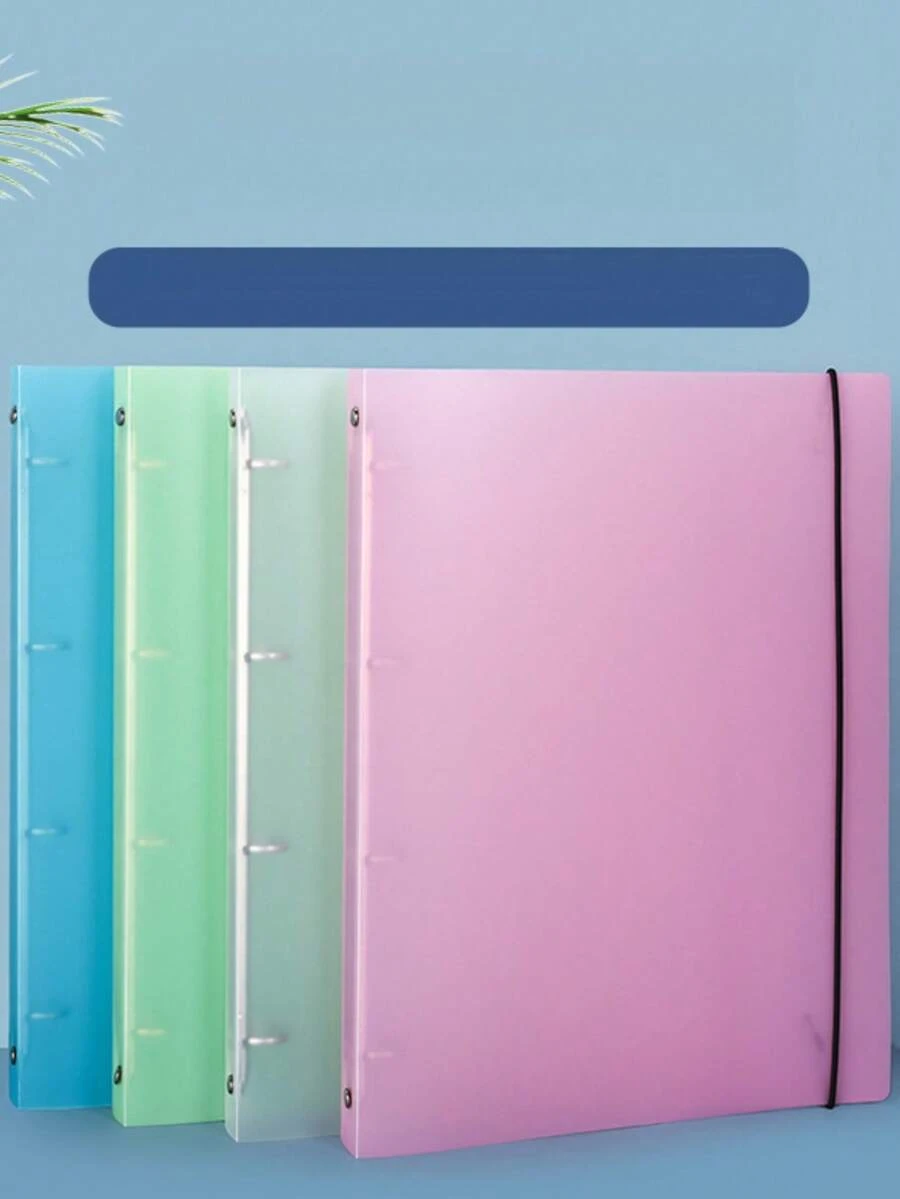 1 件 4 孔 A4 透明卡片夹相册，可拆卸和可填充 PP 防水页，多种尺寸，学校用品，返校